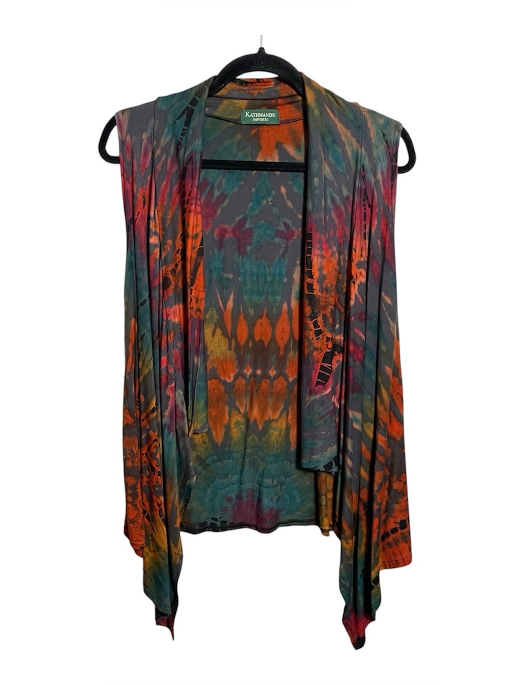 Kathmandu Imports Tie Dye Coverup Vest 
Standard/ One size Hippie Festival BOHO